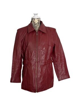 Vintage Wilsons Oxblood Leather Jacket Thinsulate Pelle Studio Womens SZ M